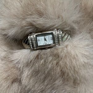 Studio Silver Crystal-Accented Women's Watch